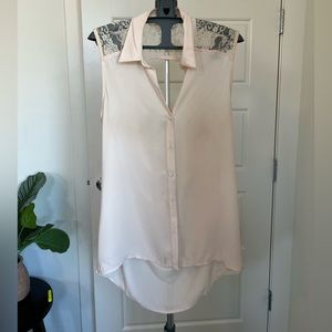 Light Pink/Cream blouse, size Small